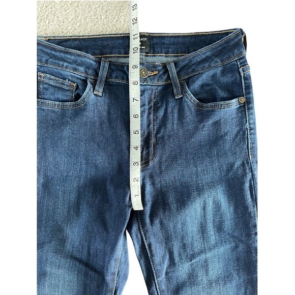 Just Black Denim Blue Straight-Leg Jeans W Fringe Hem Size 26 BP111J - Picture 11 of 11